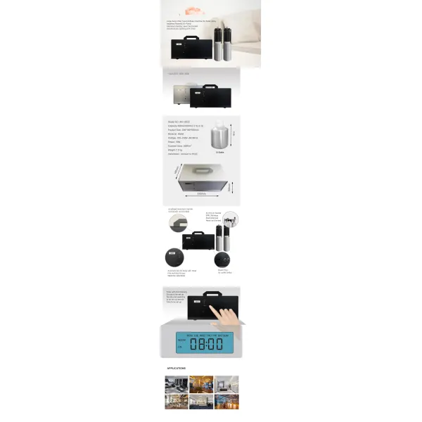 3000cbm Coverage HVAC Scent Diffuser with 316L Stainless Steel Nozzle and External Diffusers for HVAC System