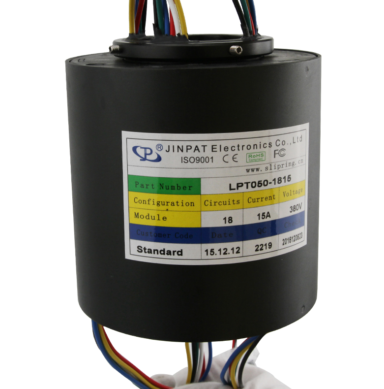 18 Circuit 15A Customized Slip Ring , Crane Slip Ring Diameter 50mm
