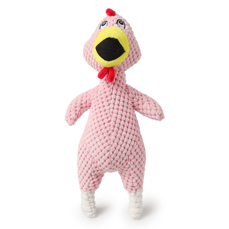 Quality Various Color Tough Soft Dog Toys , Chicken Shape Durable Plush Dog Toys for sale