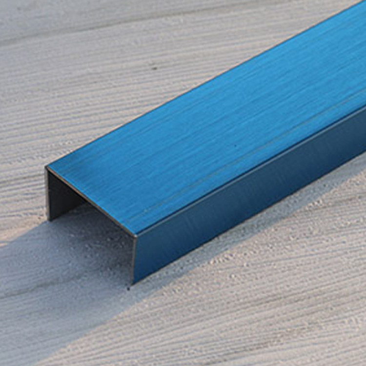 PVD Coated Stainless Steel U Channel Trim 2.44m 2.5m 201 304 316