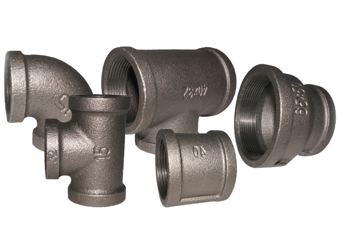 Durable Black Metal Pipe Fittings , Socket Weld Pipe Fittings ISO7/1 Thread