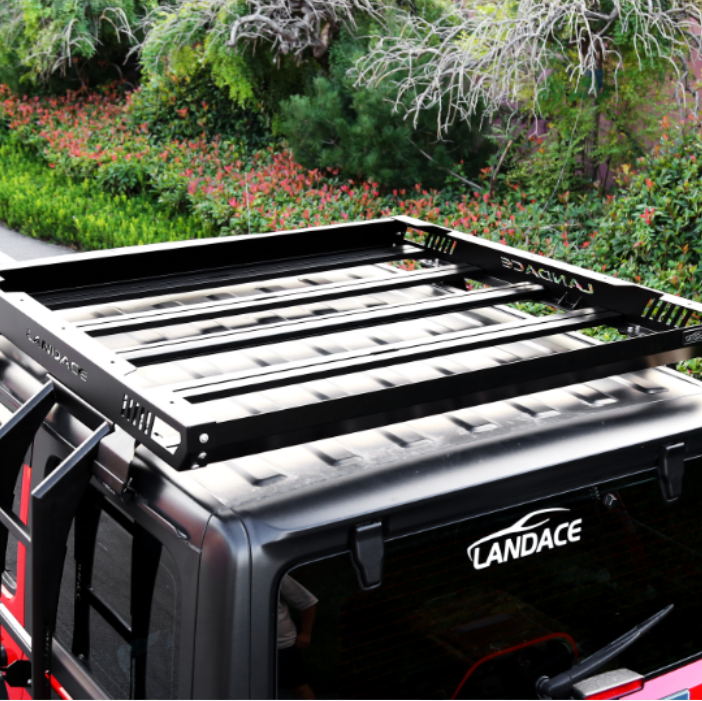 Powder Coating Aluminum Roof Luggage Cargo Carrier for Jeep Wrangler N.W. 37.5KG