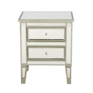China P2 MDF Mirror Effect Bedside Tables on sale