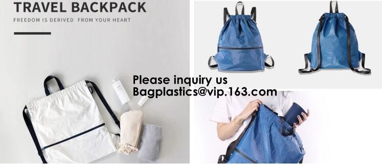 Eco Friendly Reusable Waterproof Tyvek Passport Holder Packing Cubes Toiletry kit Backpack Tote Bag Travel Accessories