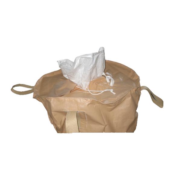 White Color Empty FIBC Container / PP Woven Jumbo Bags 35'' X 35'' X 47''