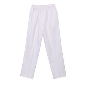 Quality Elastic Waist Draw String White Chef Pants for sale