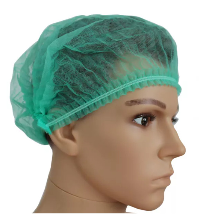 Quality Customized Disposable Non Woven Cap Bouffant With Double Elastic for sale