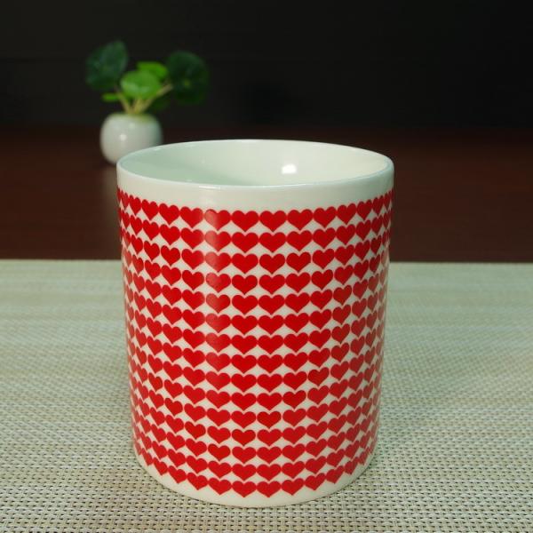 I Love You heat sensitive color changing mugs heart shape handle