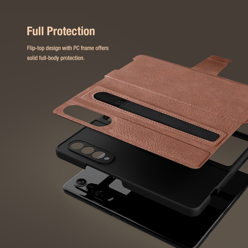 Shockproof Nillkin Aoge Leather Case Samsung Galaxy Z Fold 3 5G Mobile Phone