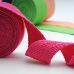 Custom Eco-friendly Recycled Washable Printed White 100% Cotton Ribbon