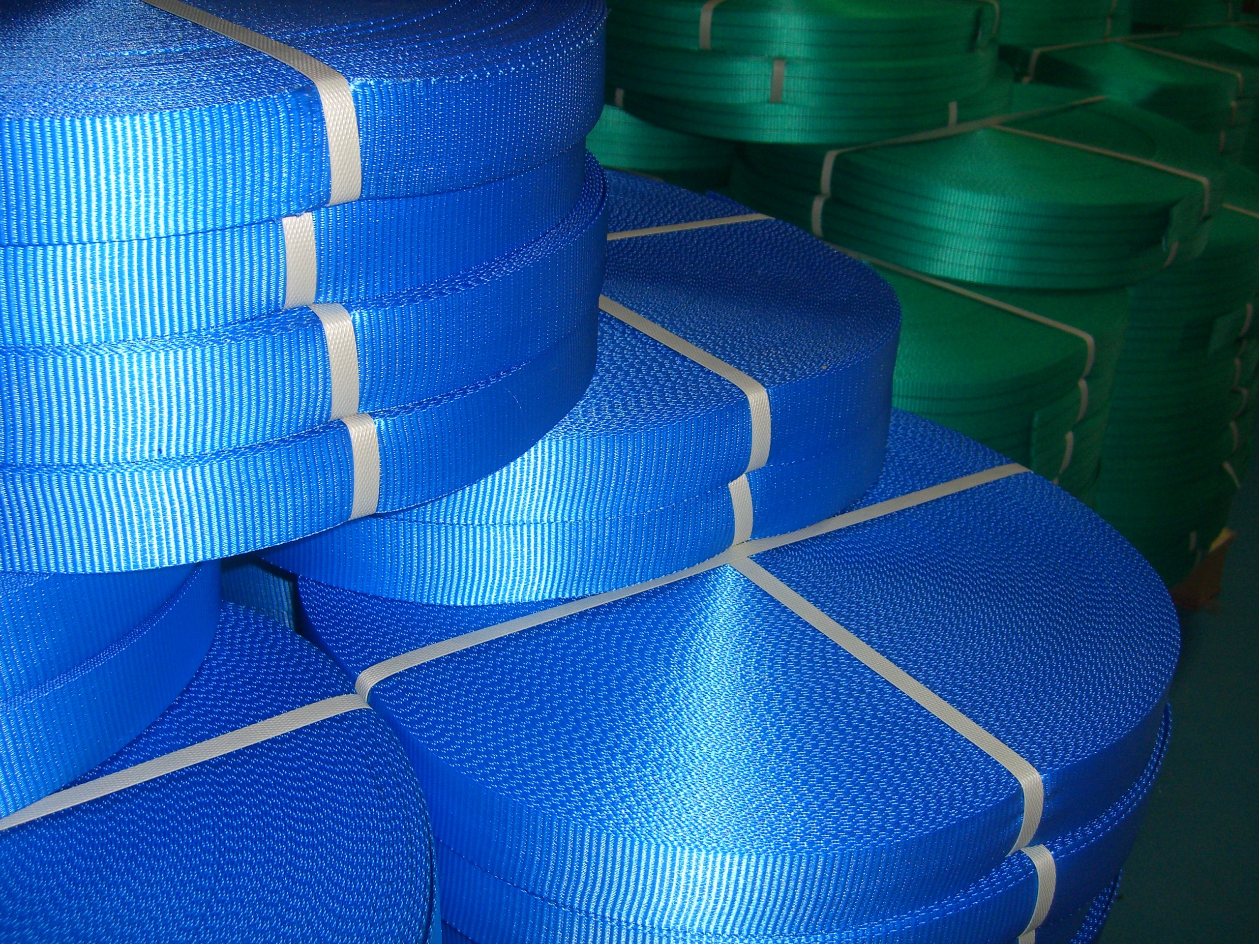 Quality 50mm Orange Webbing Lashing Strap 2 Inch EN 12195-2 Standard Without Buckle for sale