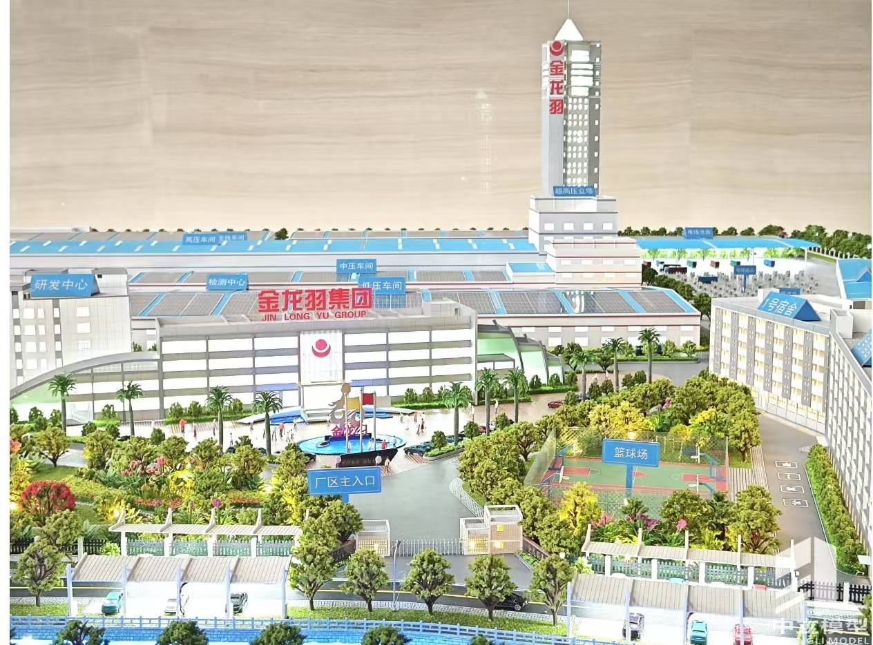 Industrial Park Models Architectural 1:150 Factory Scale Model With Infrastructure