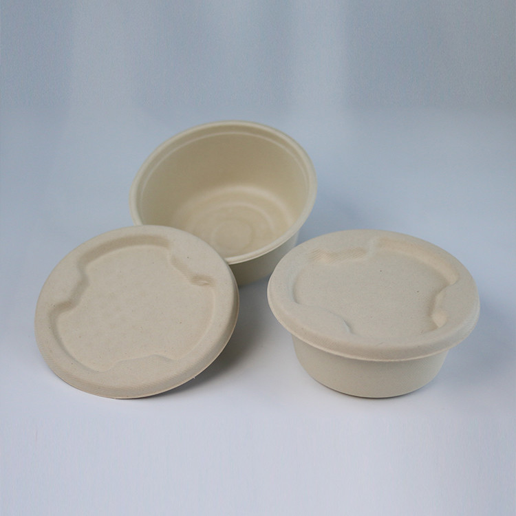 Quality 1250ml Disposable Paper Soup Bowls , Microwavable Compostable Bagasse Bowls for sale