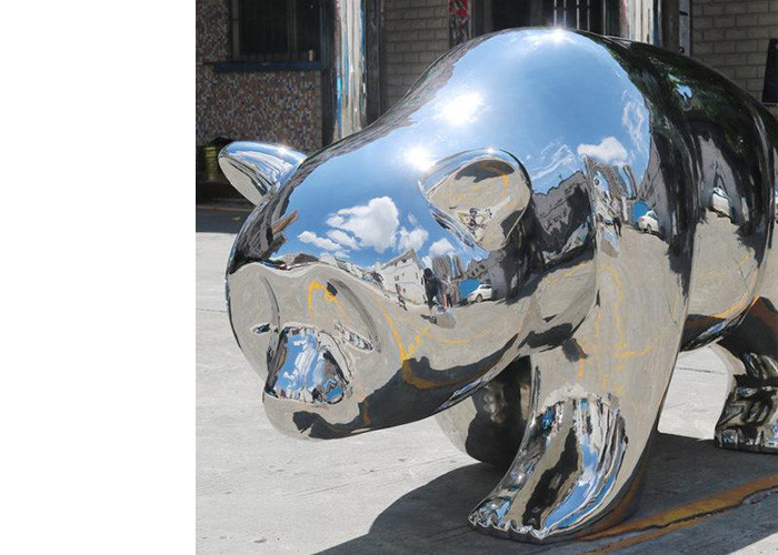 Plaza Or Garden Decoration Mirror Big Horse Stainless Steel Sculpture 150cm