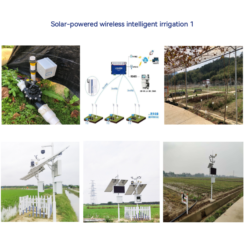 Smart Butterfly Electric Water Valve Solar Panel Digital Screen Control for Precision Agriculture