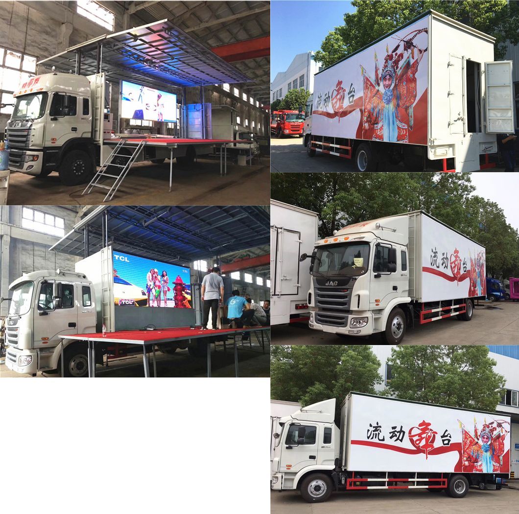 JAC 4X2 6wheels Mobile Outdoor Hydraulic Wings Van Stage Truck