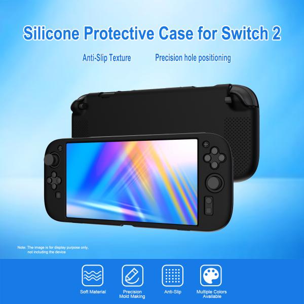 Durable Silicone Material Protective Case for Nintendo Switch 2 with Anti-Slip Points