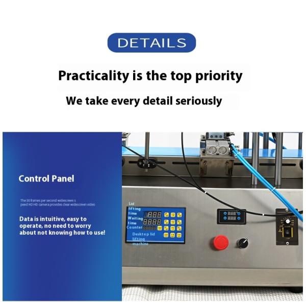 High Efficiency Semi Automatic Desktop Pneumatic Screw Machine Plastic Cap for Cosmetics Water Beverages Glass Spray Bottles