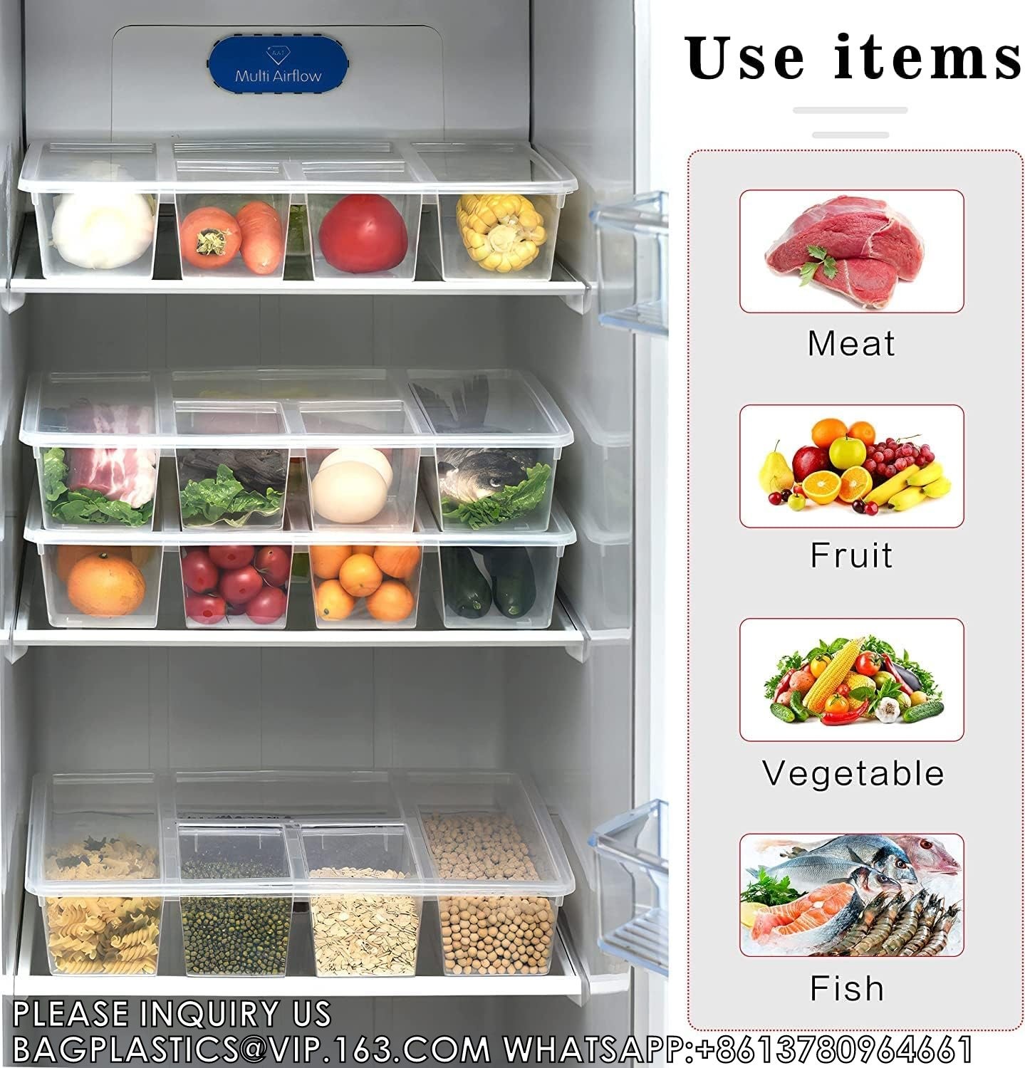 Veggie Tray With Lid 5 Compartment Food Container With Dividers Large Serving Tray Travel Snack Containers Stackable