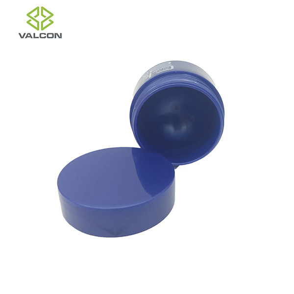 5 ML Plastic Cosmetic Cream Jar With Blue Screw Cap Silk Screen Printing