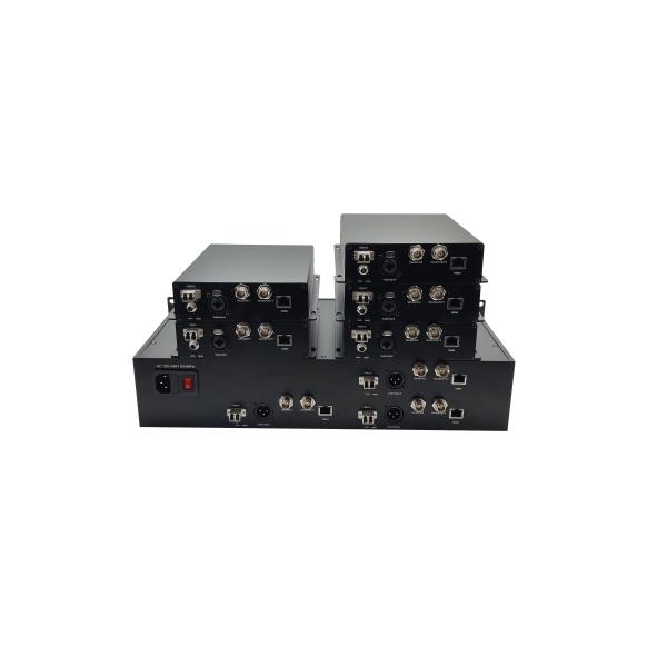 Multi-Functional 5CH 12G SDI to Ethernet Fiber Optic Converter With XLR Audio