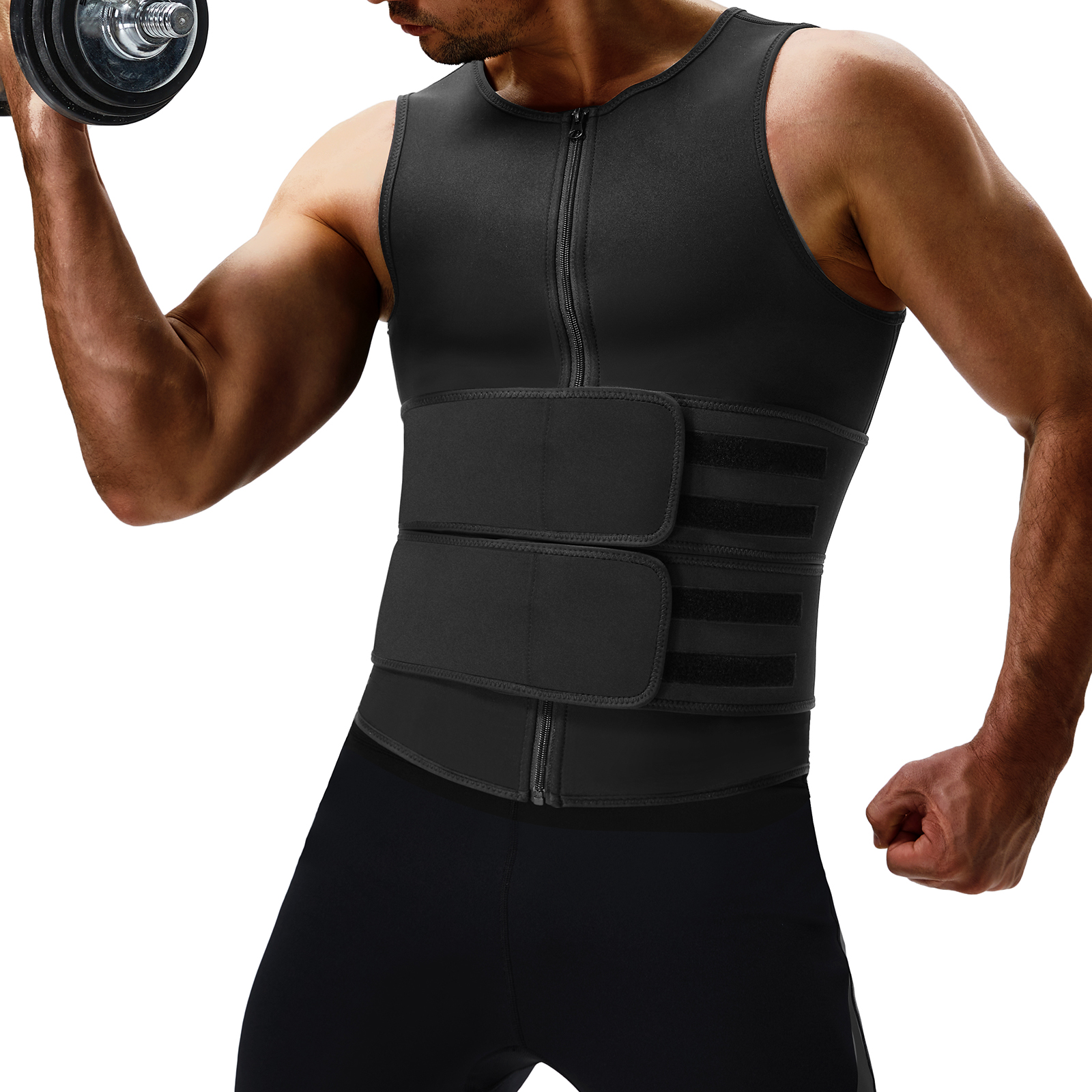Customized Men's Waist Trainer Neoprene Sweat Vest Support 7 Days Sample Order Lead Time