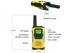 VOX Rechargeable PMR446 Radios 5KM Range With Backlit LCD Flashlight