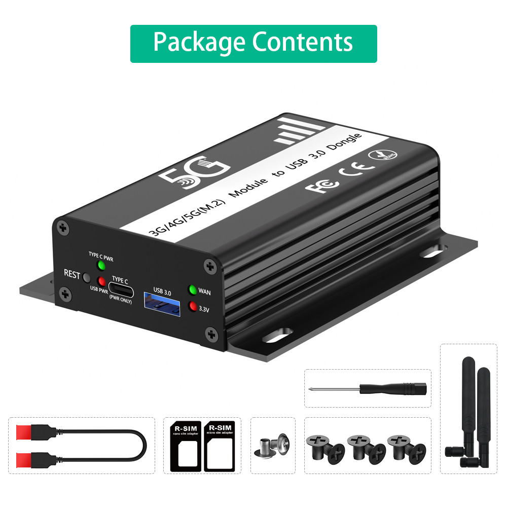New Version NGFF(M.2) key B to USB 3.0 Adapter with card Slot and additional power for 3G/4G/5G Module
