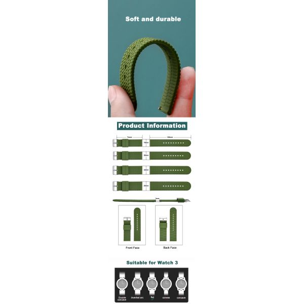 Tire-tread Silicone Watch Strap · 18mm~24mm | Logo Customization Available - Made In China By SHX