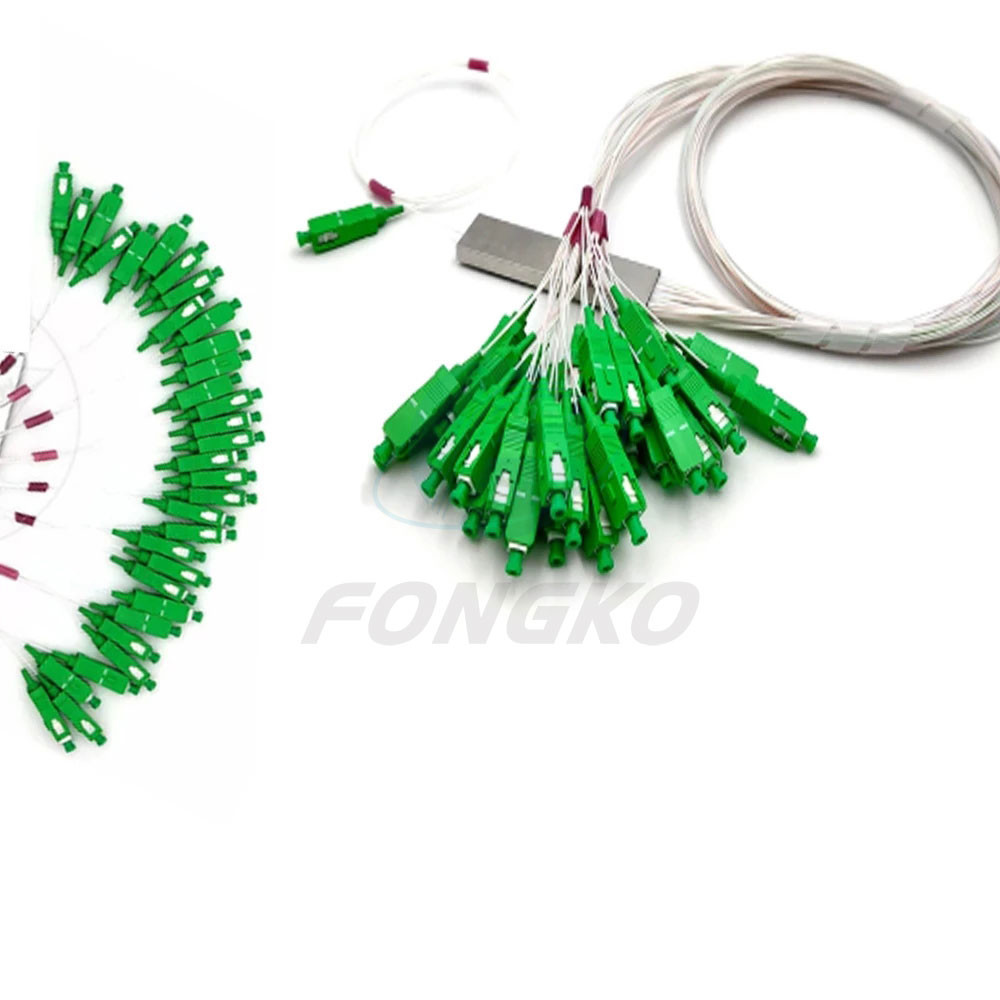 1x32 0.9mm FTTH Micro PLC Fiber Optic Splitter Cable Copuler