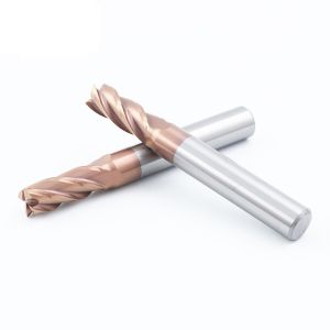 4 Flute Solid End Mill Square Tungsten 30° 55° 45° High Speed For Stainless
