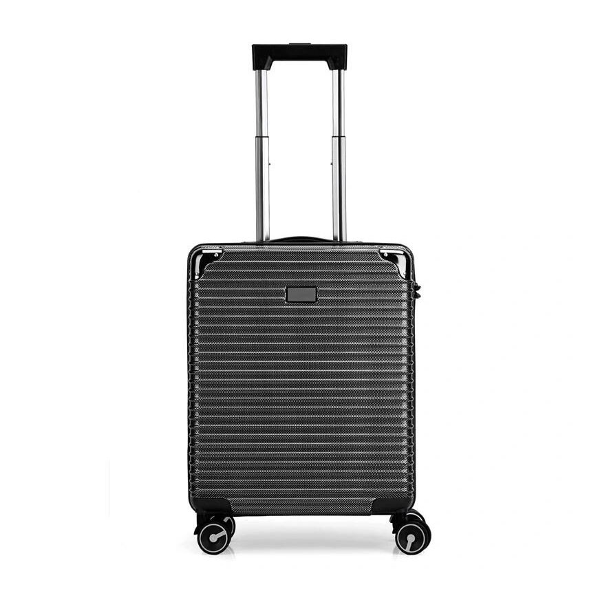 Aluminum Trolley System BLACK ODM Spinner Carry On Luggage