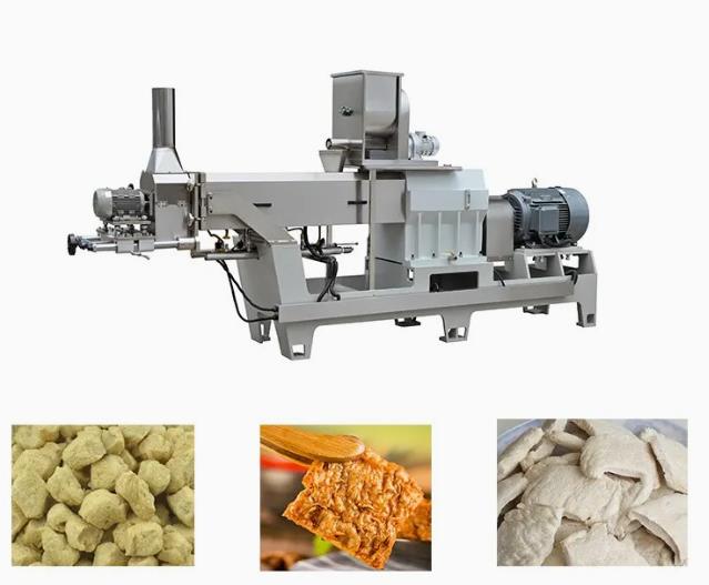 TVP TSP vegetable soya chunck food extruder machine
