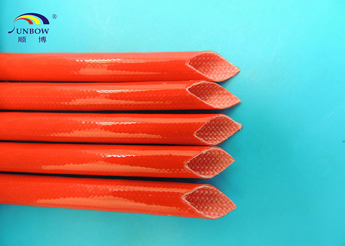 7KV Insulation Fiberglass Sleeve with Silicone Coating 2.0mm ID 200ºC High Temperature