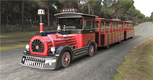 Diesel Power Tourist Trackless Train With 42 Seats , Multi Color Shopping Mall Trains