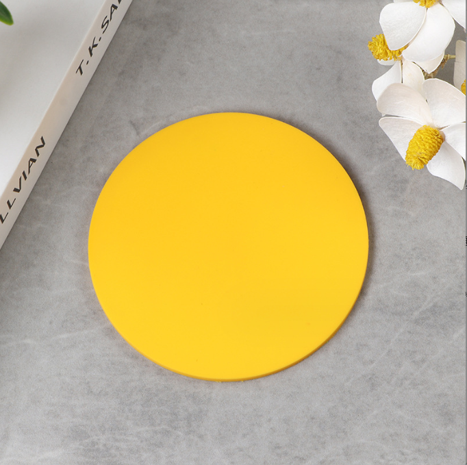Round Custom Printed Logo Coaster for Drink Cup Mat Soft PVC Coaster in Durable Material