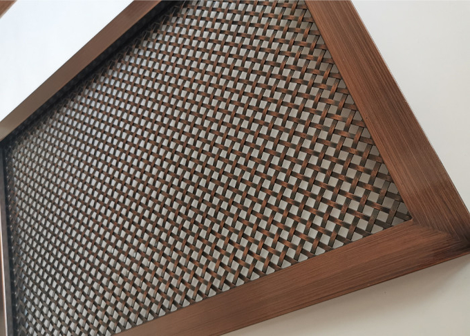 Antique Plated Woven Architectural Metal Mesh Fabric For Elevator Interior 7