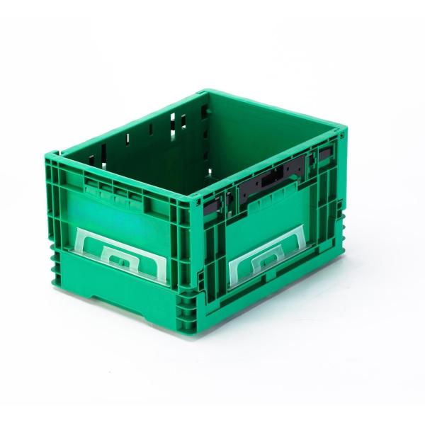 Collapsible EU Plastic Vegetable Moving Box with Customized Logo and Stackable Crate