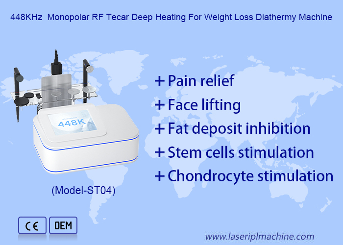 Quality 448khz Cet Ret Resistive RF Pain Relief Tecar Therapy Machine for sale