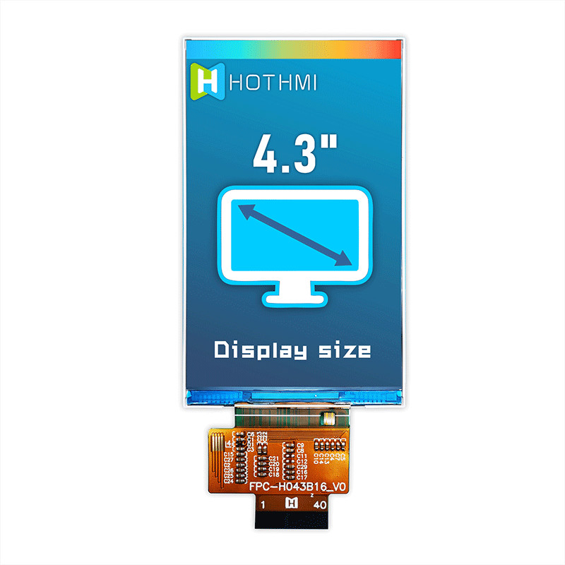 4.3 Inch TFT LCD Vertical Screen 480x800 IPS LCD Monitors TFT LCD Display Manufacturer