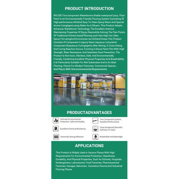 8 Hours Epoxy Floor Top Coat Bright Anti Slip Water Based Primer Paint