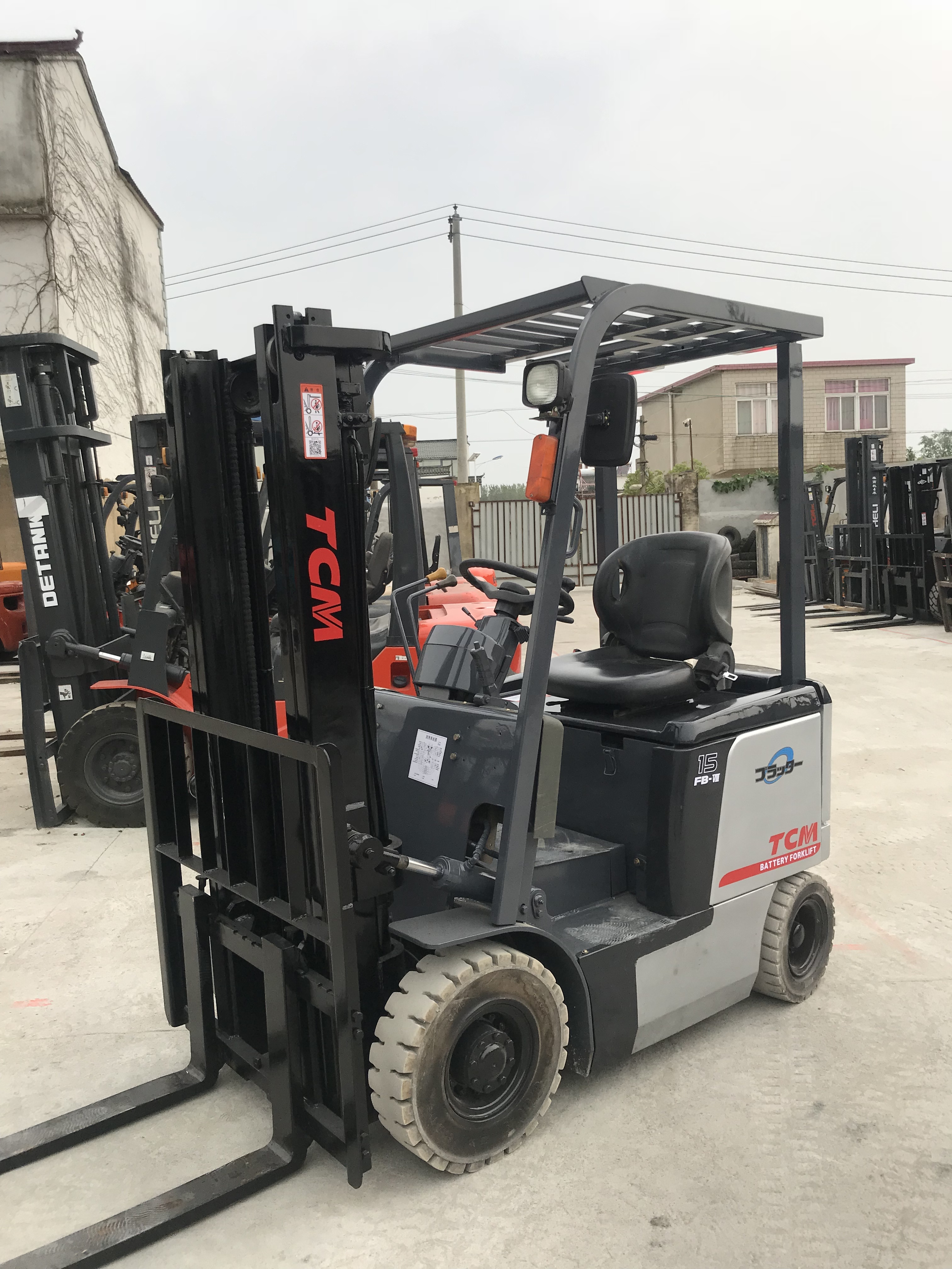 TCM 15 Used Electric Forklift With 3 Meters 1.5 Tons With Core Engine Component Good Performance