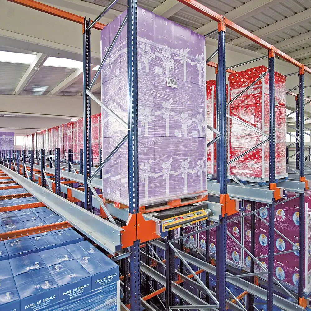 Radio Shuttle Pallet Racking System Floor Mounted Flame Retardant