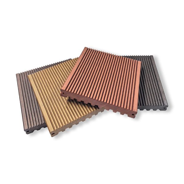 Terrace WPC Wood Decking Double Sided Groove UV Protected Low Maintenance Outdoor Flooring