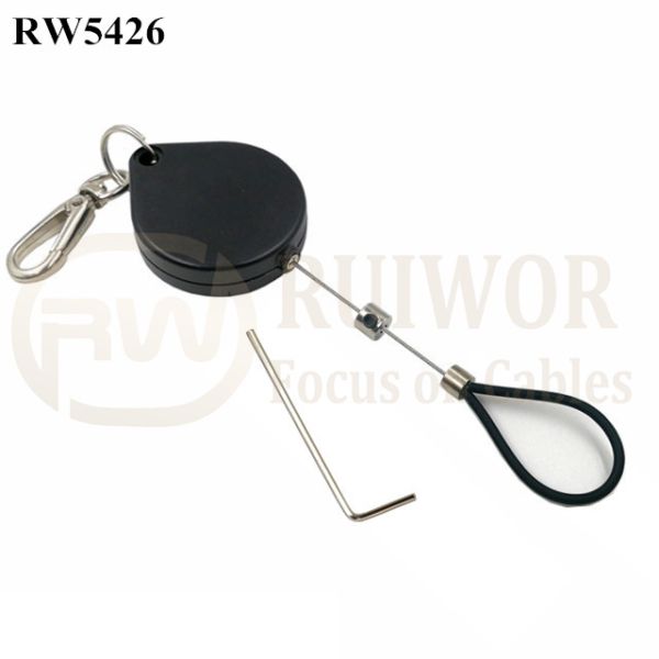 RW5426 Heart-Shaped Security Pull Box Plus Adjustable Stainless Steel Wire Loop Coated Silicone Hose