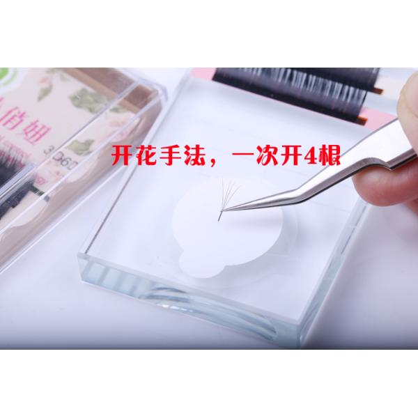 Light 3D Russian Volume Eyelash Extensions , 3D Semi Permanent Eyelashes