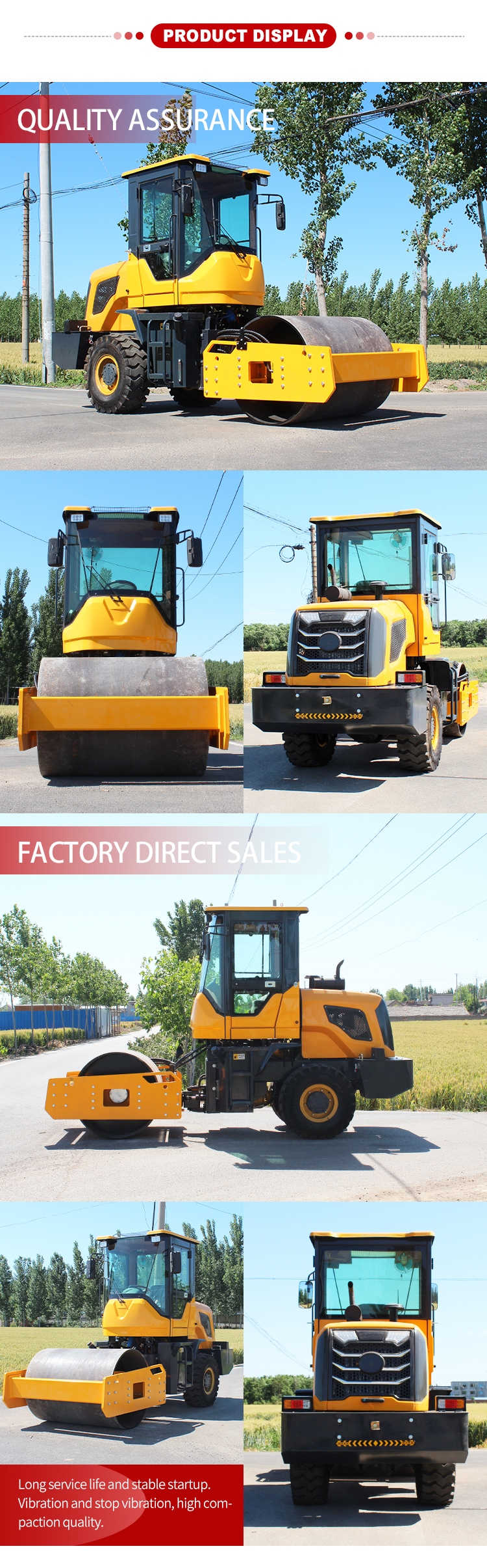 Vibratory Roller 3 Ton 4ton Mini Road Roller Compactor Hydraulic Drive Asphalt Rollers