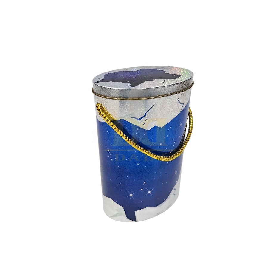 DADI Elliptical Metal Tin Containers 0.19mm-0.4mm Tea Tin Box With Screw Cap Sealing