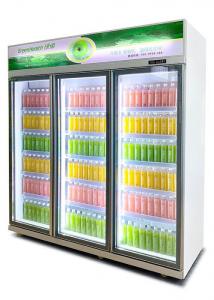 Quality Eco Friendly Low E Glass Commercial Display Beverage Refrigerator For Bar Supermarket for sale