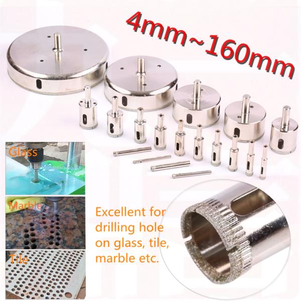Electroplated Diamond Hole Saw , Diamond Hole Drill Bit For Procelain Ceramic Tile